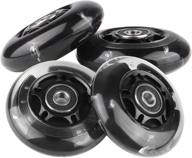 WHEELGOO 8 قطع عجلات التزلج على الجليد مع أضواء LED 64/70/72/76/80 مم مع حشوات 85-88A للأطفال والمبتدئين - Image 4
